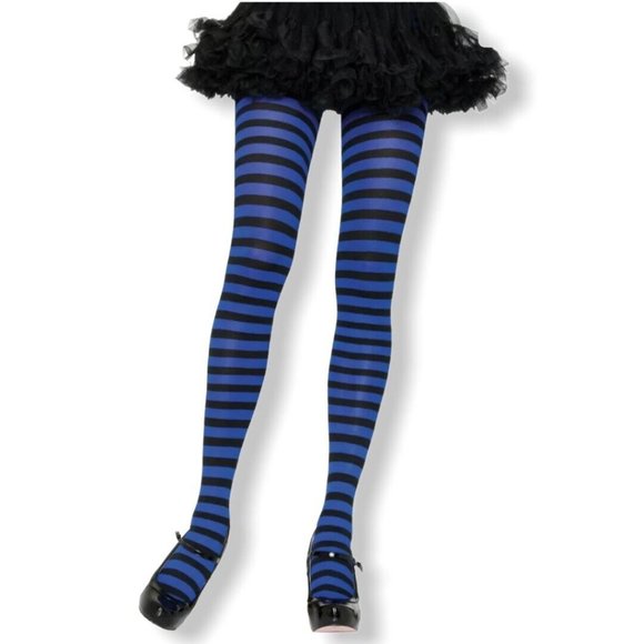 Costume Striped Tights Cosplay Adult Opaque Stockings Fantasy Stage Theatre - Picture 3 of 8